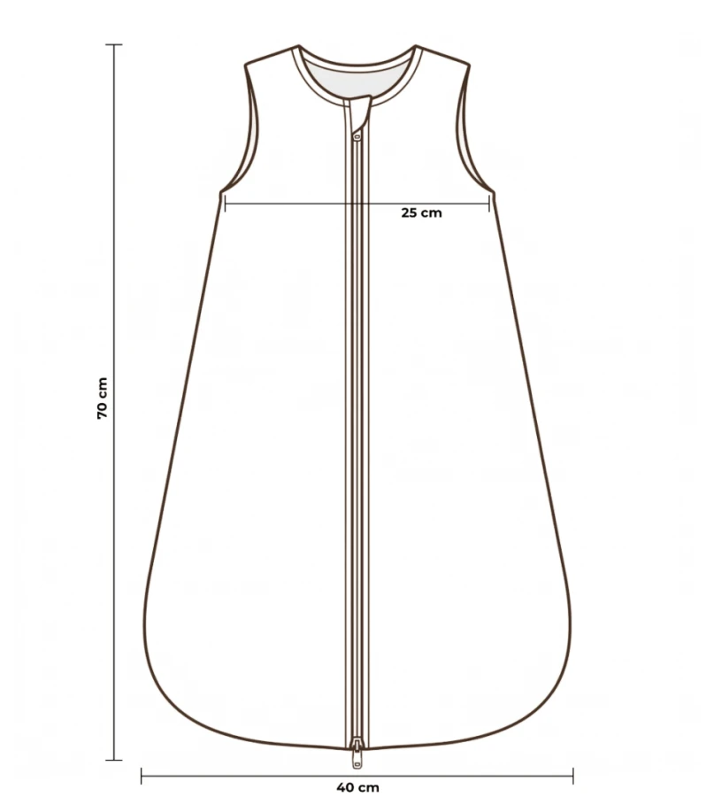 Śpiworek z organicznego muślinu 1.0 TOG - twigs / My Memi
