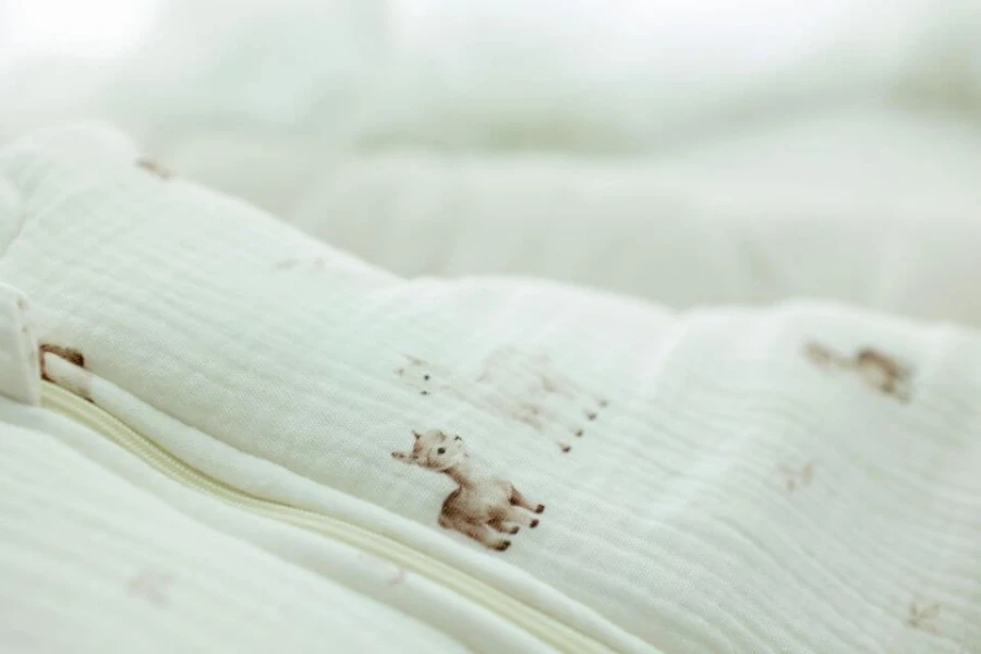 Śpiworek z organicznego muślinu 2.5 TOG - alpacas / My Memi