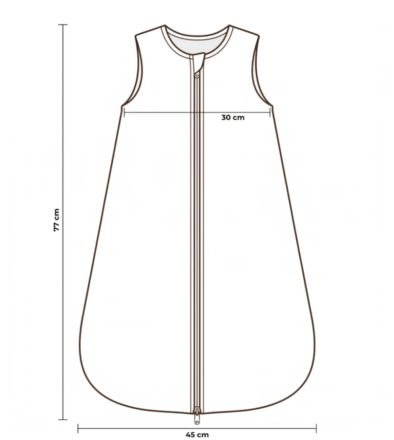 Śpiworek z organicznego muślinu 2.5 TOG - alpacas / My Memi