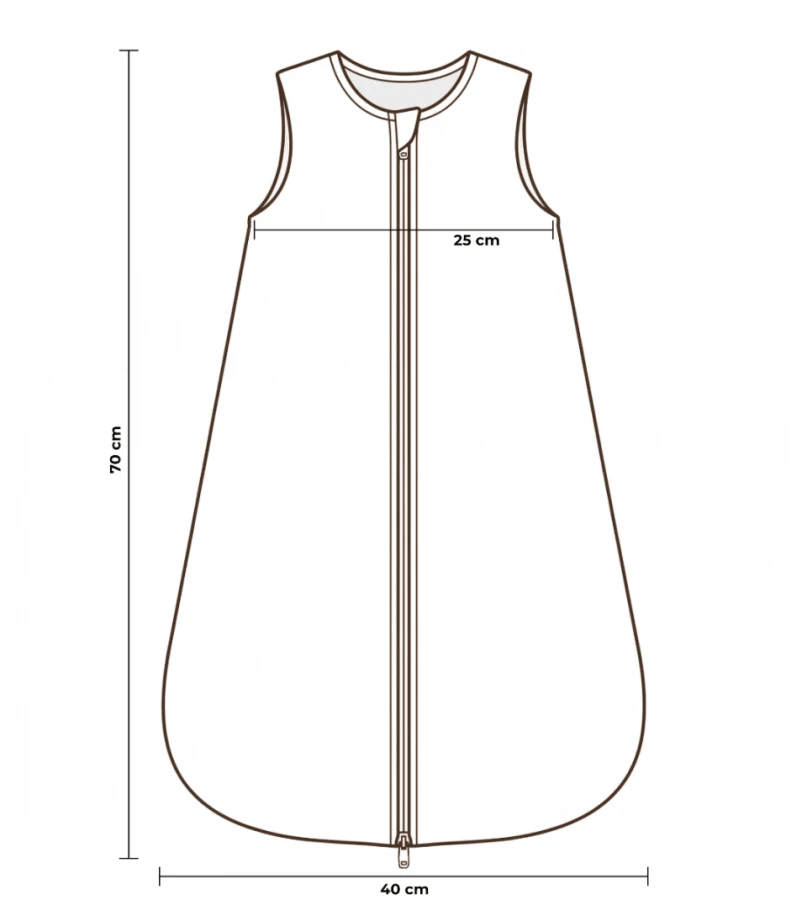 Śpiworek z organicznego muślinu 2.5 TOG - twigs / My Memi
