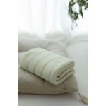 Kocyk ze 100% wełny merino cream Lines - premium collection / My Memi