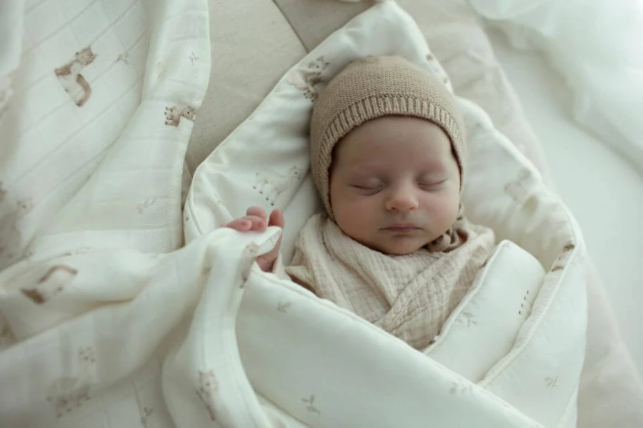 Bambusowa pieluszka muślinowa 65x65 - alpacas / My Memi