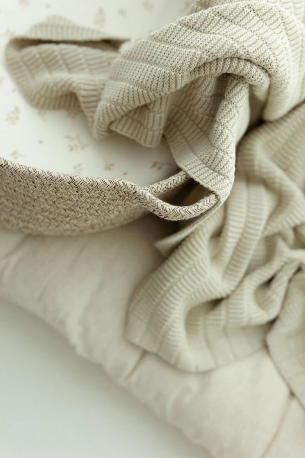 Bambusowy kocyk light beige 80x100 - Vini / My Memi