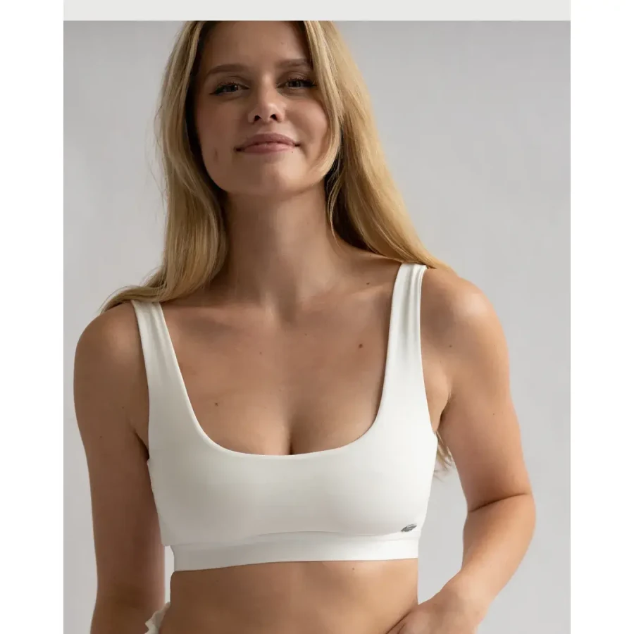 Biustonosz top bawełniany - śmietankowy / piapimo