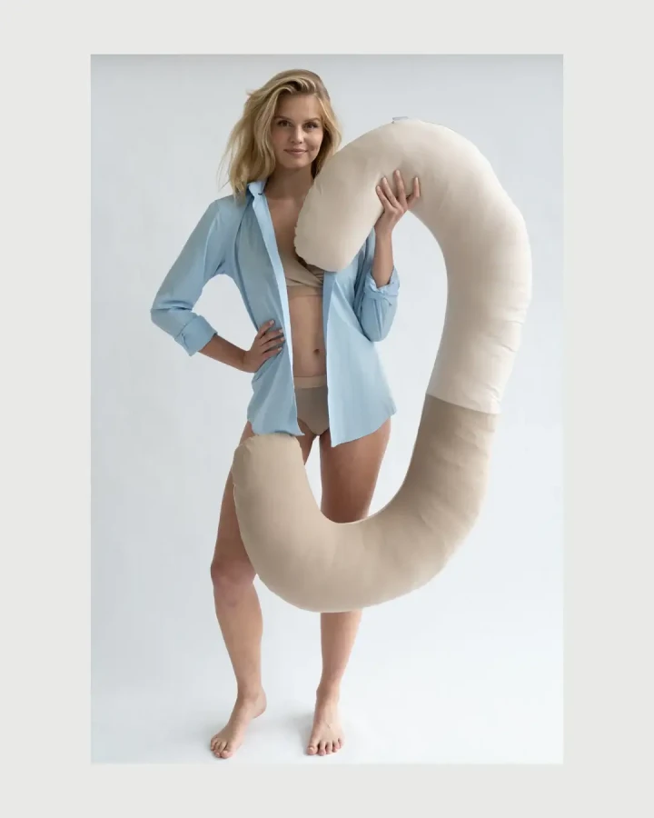 Biustonosz bawełniany do karmienia z dodatkowymi wkładkami wodoodpornymi - latte / piapimo