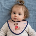 Śliniaczek Niemowlęcy Happy Puppy / Moon Bloom