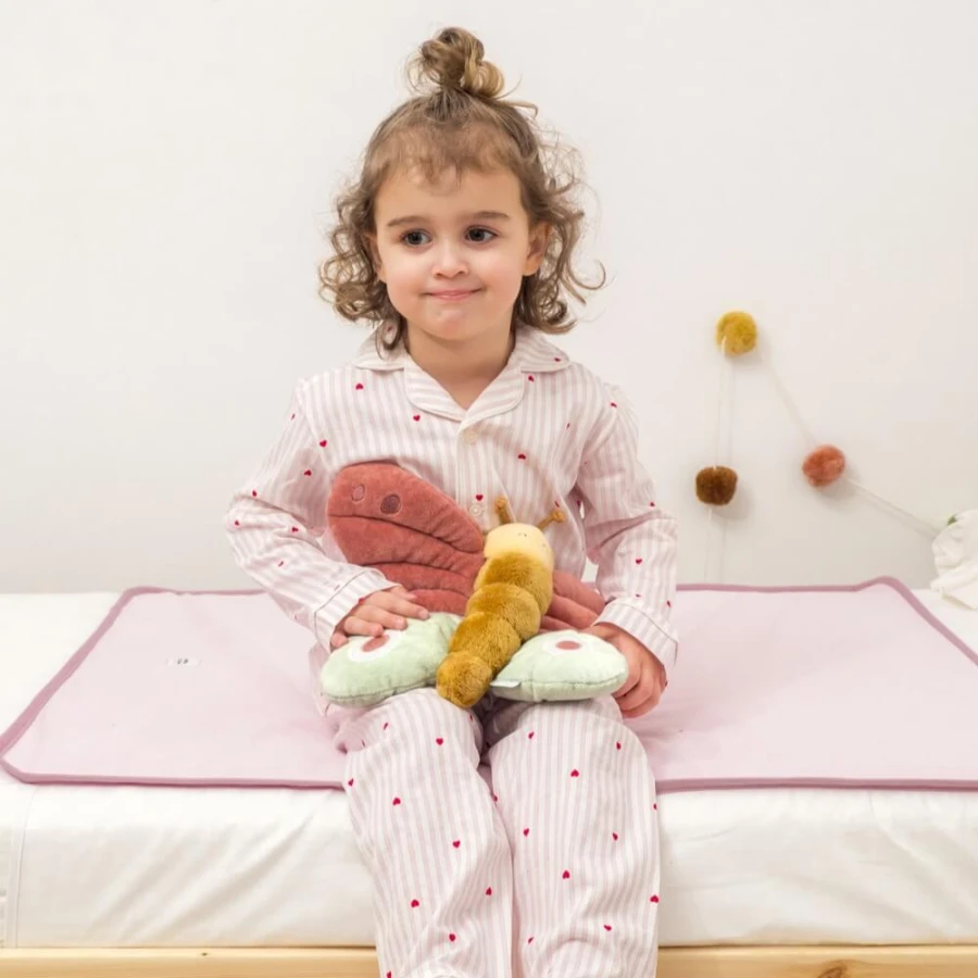 Wodoodporny podkład na łóżko dziecięce Blush / Moon Bloom 