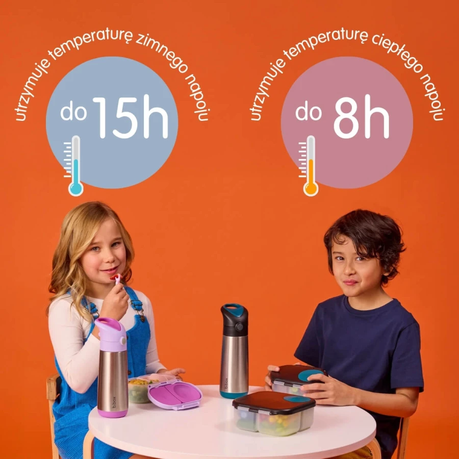 Termobutelka ze słomką Sugar Plum / b.box