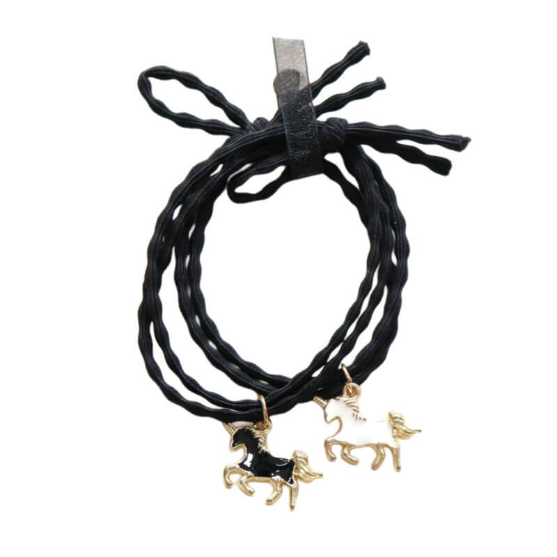 Gumki do włosów, bransoletki - Jednorożce, 2 szt. / Yuko B.