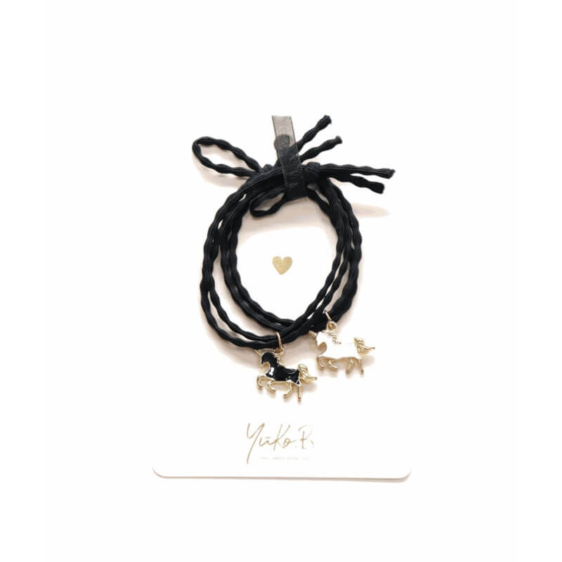 Gumki do włosów, bransoletki - Jednorożce, 2 szt. / Yuko B.