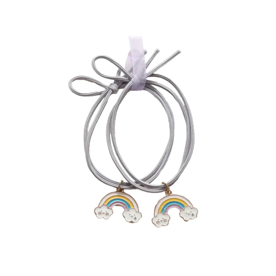 Gumki do włosów, bransoletki - Tęcza, 2 szt. / Yuko B.