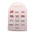 Kolczyki „ROK POEZJI” - Czerwone, 12 par / Yuko B.