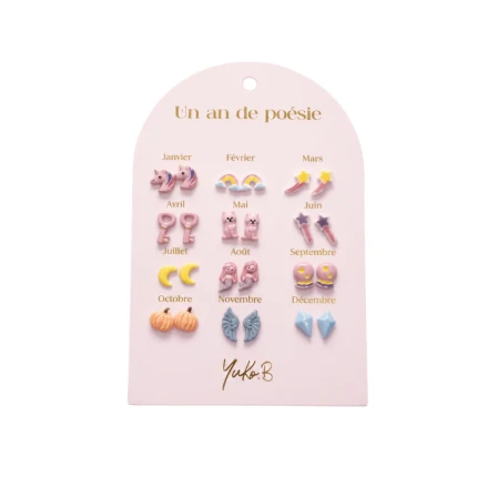 Kolczyki „ROK POEZJI” - Bajka, 12 par / Yuko B.