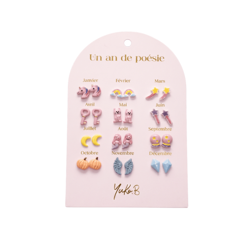 Kolczyki „ROK POEZJI” - Bajka, 12 par / Yuko B.