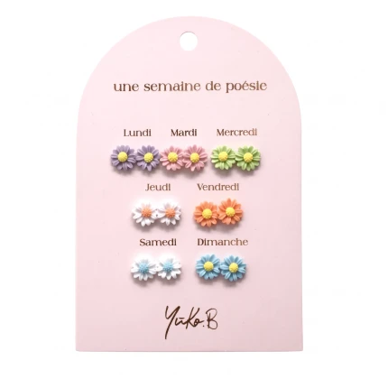 Kolczyki „TYDZIEŃ POEZJI” - Kwiaty, 7 par / Yuko B.