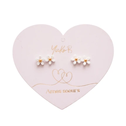 Kolczyki „BRATNIE DUSZE” - Kwiatki, 2 pary / Yuko B.