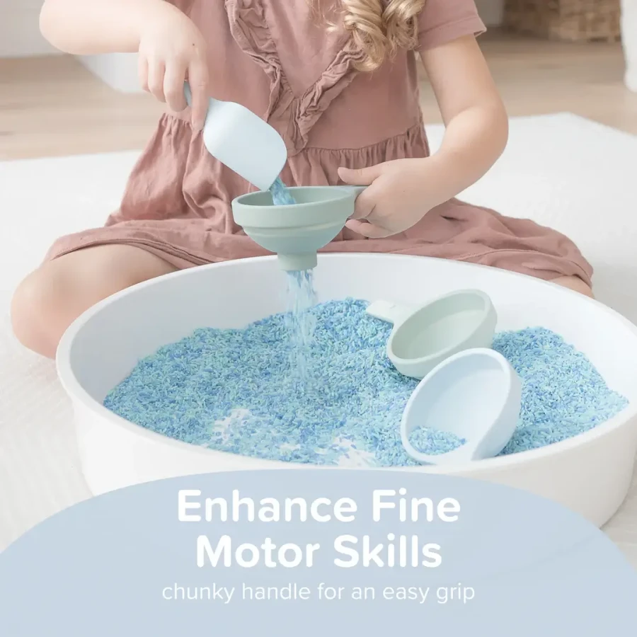 Zestaw składanych lejków do zabaw sensorycznych - green, blue/ Inspire My Play