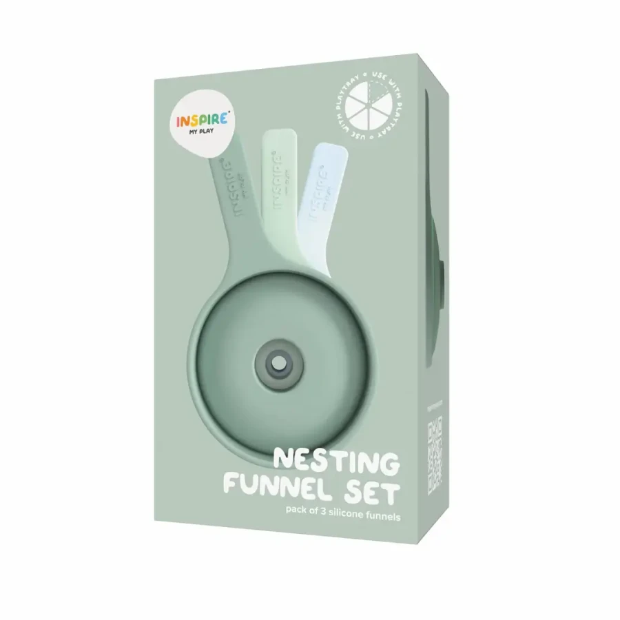 Zestaw składanych lejków do zabaw sensorycznych - green, blue/ Inspire My Play