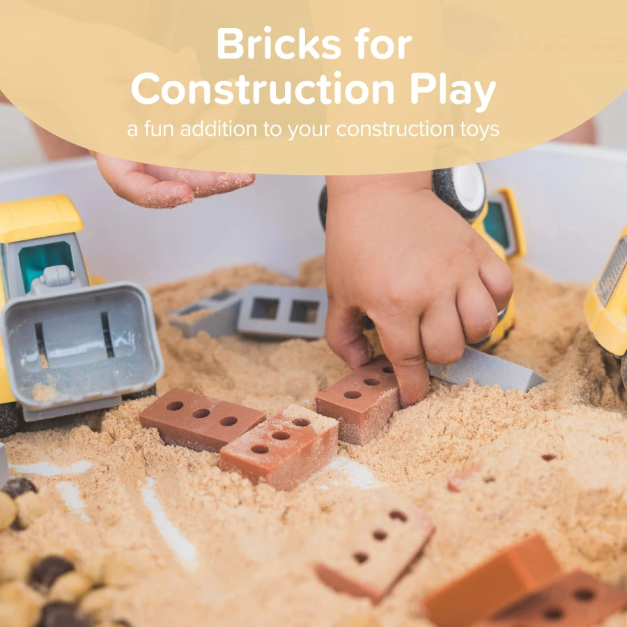 Klocki silikonowe do zabaw sensorycznych mini - cegły / Inspire My Play