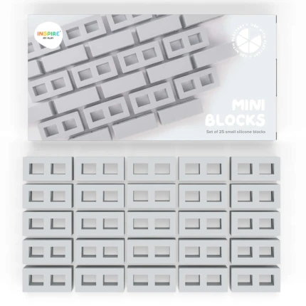 Klocki silikonowe do zabaw sensorycznych mini - pustaki / Inspire My Play