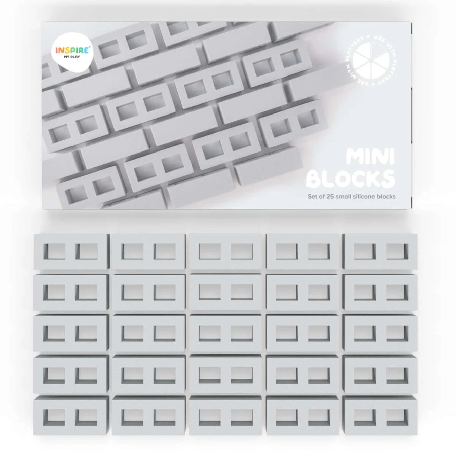 Klocki silikonowe do zabaw sensorycznych mini - pustaki / Inspire My Play