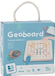 Geoplan tablica manipulacyjna edukacyjna z gumkami 48 gumek 20 kart, 4+ / BS Toys