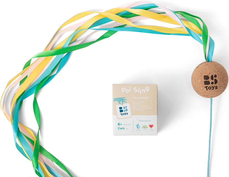 Piłka z tasiemkami do żonglowania, 6+ / BS Toys