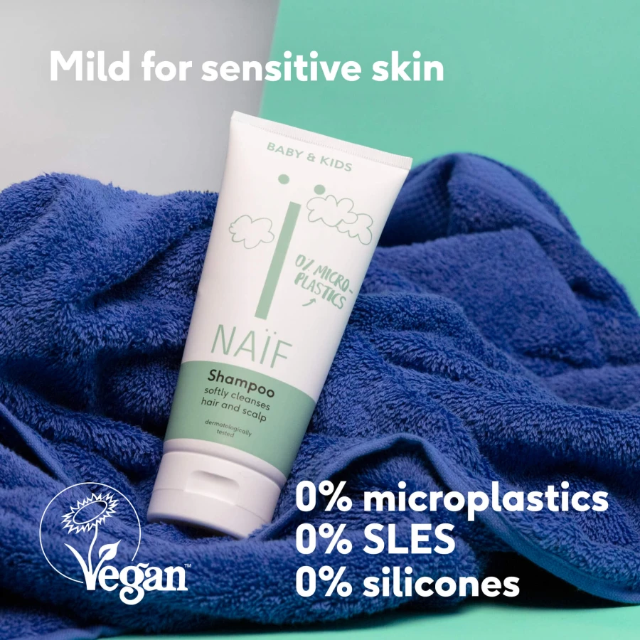 Delikatny szampon do włosów dla dzieci i niemowląt od 1 dnia życia, 200 ml / Naïf 