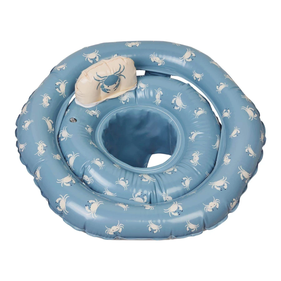 Koło do pływania Baby Blue Craby z siedziskiem / Vanilla Copenhagen