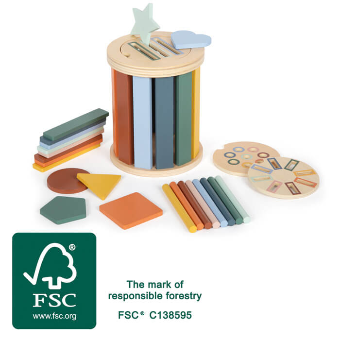 Edukacyjna gra Montessori sortowanie i dopasowywanie z bębnem / Small Foot