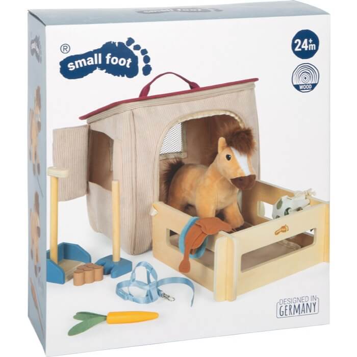 Maskotka Koń w zestawie ze stajnią i akcesoriami / Small Foot