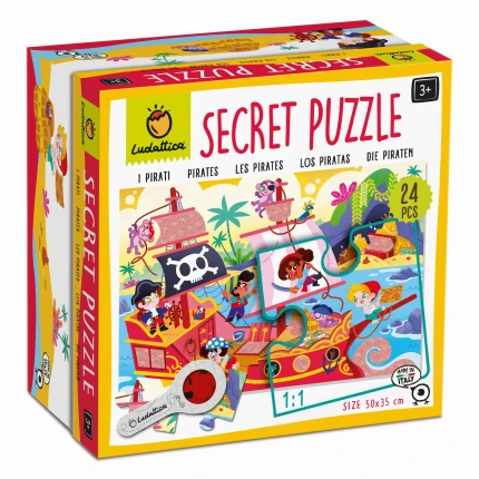 SECRET PUZZLE - puzzle z tajemnicą - STATEK PIRACKI / Ludattica