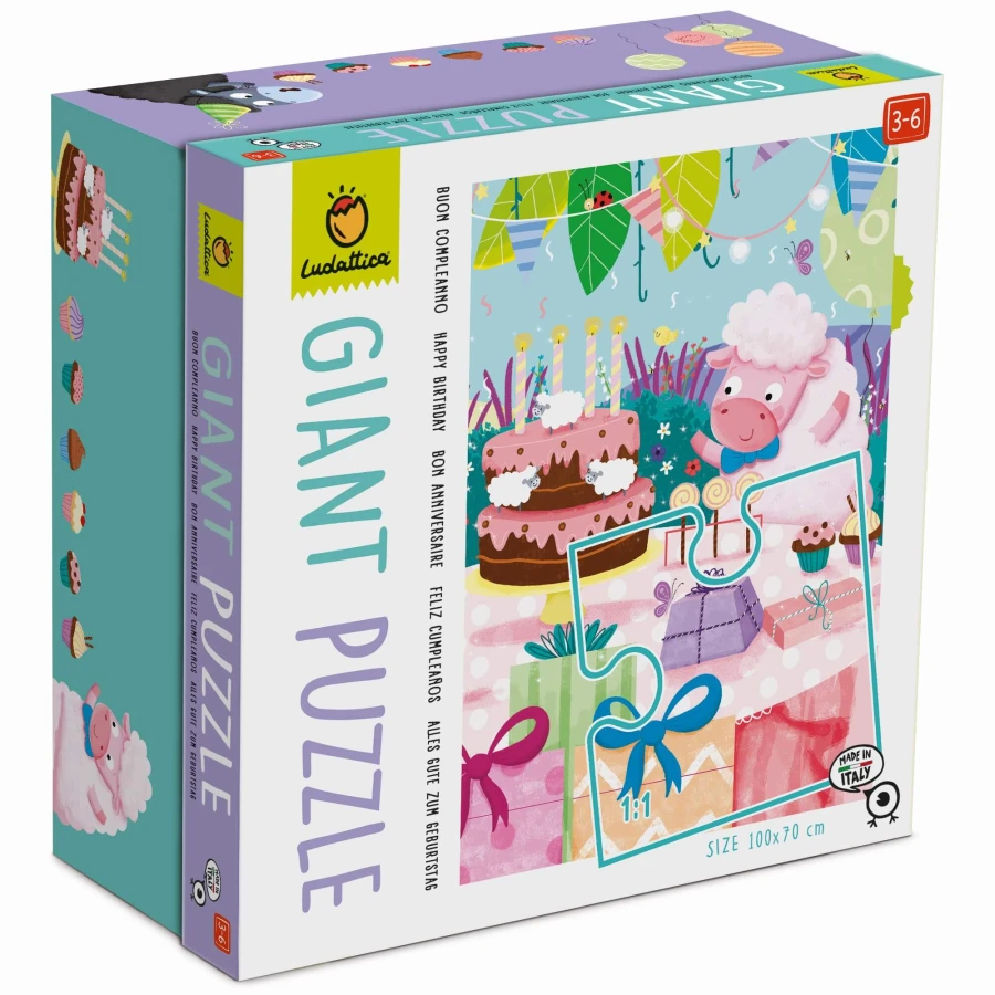 GIGANT PUZZLE - puzzle podłogowe - URODZINY - HAPPY BIRTHDAY! / Ludattica