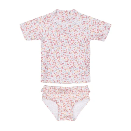 Koszulka + kąpielówki Summer Flowers 86-92 / Little Dutch