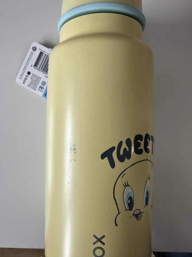 II GATUNEK: Butelka termiczna ze składanym ustnikiem, termos ze stali nierdzewnej - Looney Tunes, 1l / b.box