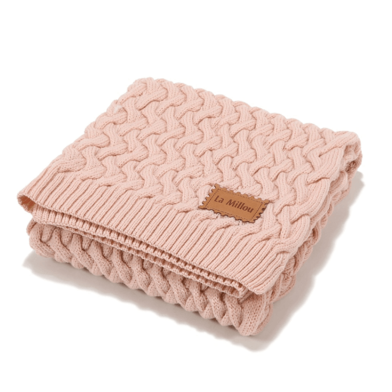 Kocyk ze 100% wełny merino - Stoned pink / La Millou