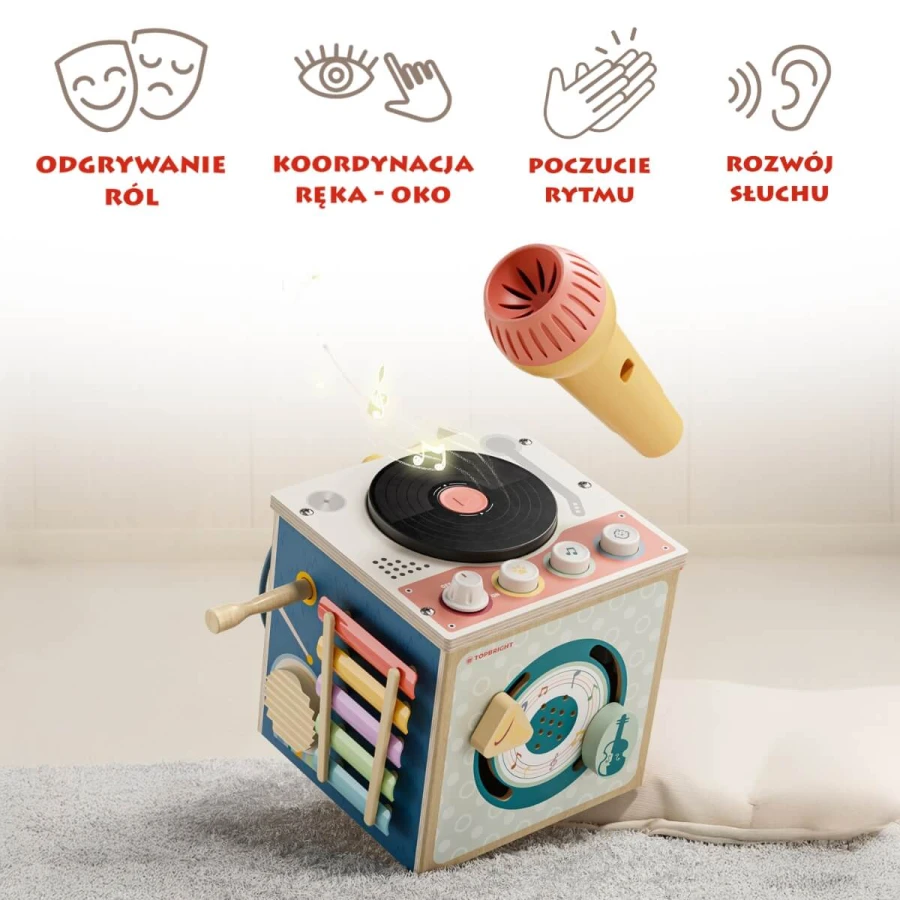 Muzyczna kostka dla malucha,18m+ / Topbright