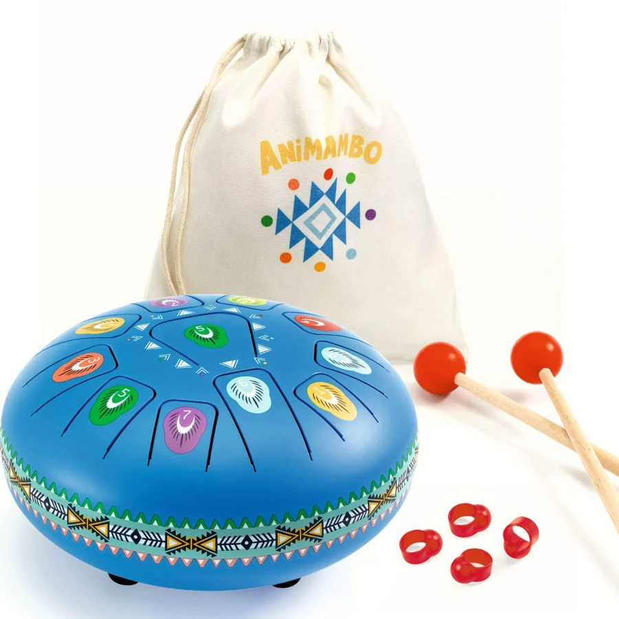 Bębenek językowy NIEBIESKI duży, śr. 20cm / Djeco