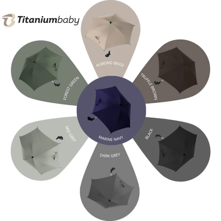 Parasol uniwersalny TB UV 50+ Truffle Brown / Titanium Baby