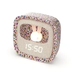 Budzik i lampka nocna Billy Clock - tęczowy lampart / MOB
