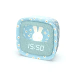 Budzik i lampka nocna Billy Clock - niebieski kwiat / MOB