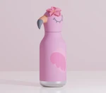 Butelka termiczna ze słomką Bestie, 460 ml - Flaming / Asobu