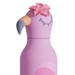 Butelka termiczna ze słomką Bestie, 460 ml - Flaming / Asobu