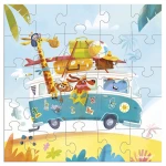 Puzzle i kartka okolicznościowa 2w1 Road trip 3+ / Janod