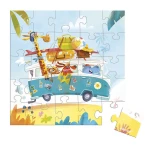 Puzzle i kartka okolicznościowa 2w1 Road trip 3+ / Janod