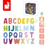 Magnesy drewniane Alfabet 52 szt. 3+ / Janod