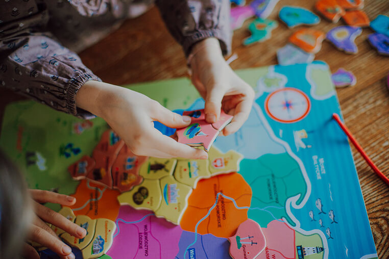 Puzzle magnetyczne Mapa Polski 69 magnesów 7+ / Janod
