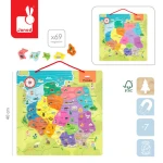 Puzzle magnetyczne Mapa Polski 69 magnesów 7+ / Janod