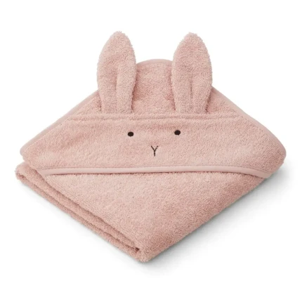 Ręcznik z kapturkiem dla niemowląt Albert - Rabbit rose / Liewood
