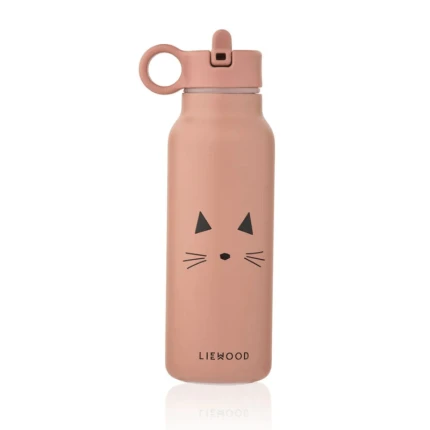 Butelka na wodę Falk, 350 ml - Cat dark rose / Liewood